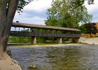 Foot bridge across the Huron River
