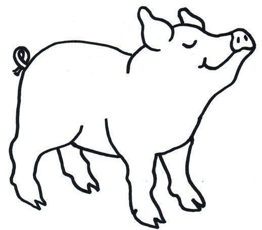 pig outline clip art - photo #9