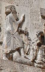 Darius the Great and Gaumâta. Behistun relief. Photo Marco Prins.
